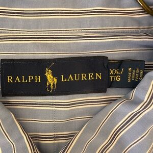 Ralph Lauren Blue and White Striped Shirt